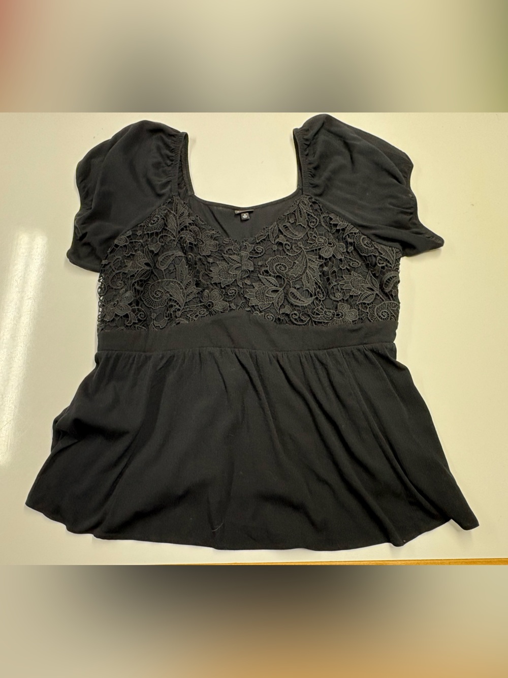 torrid Black Lace Babydoll Top